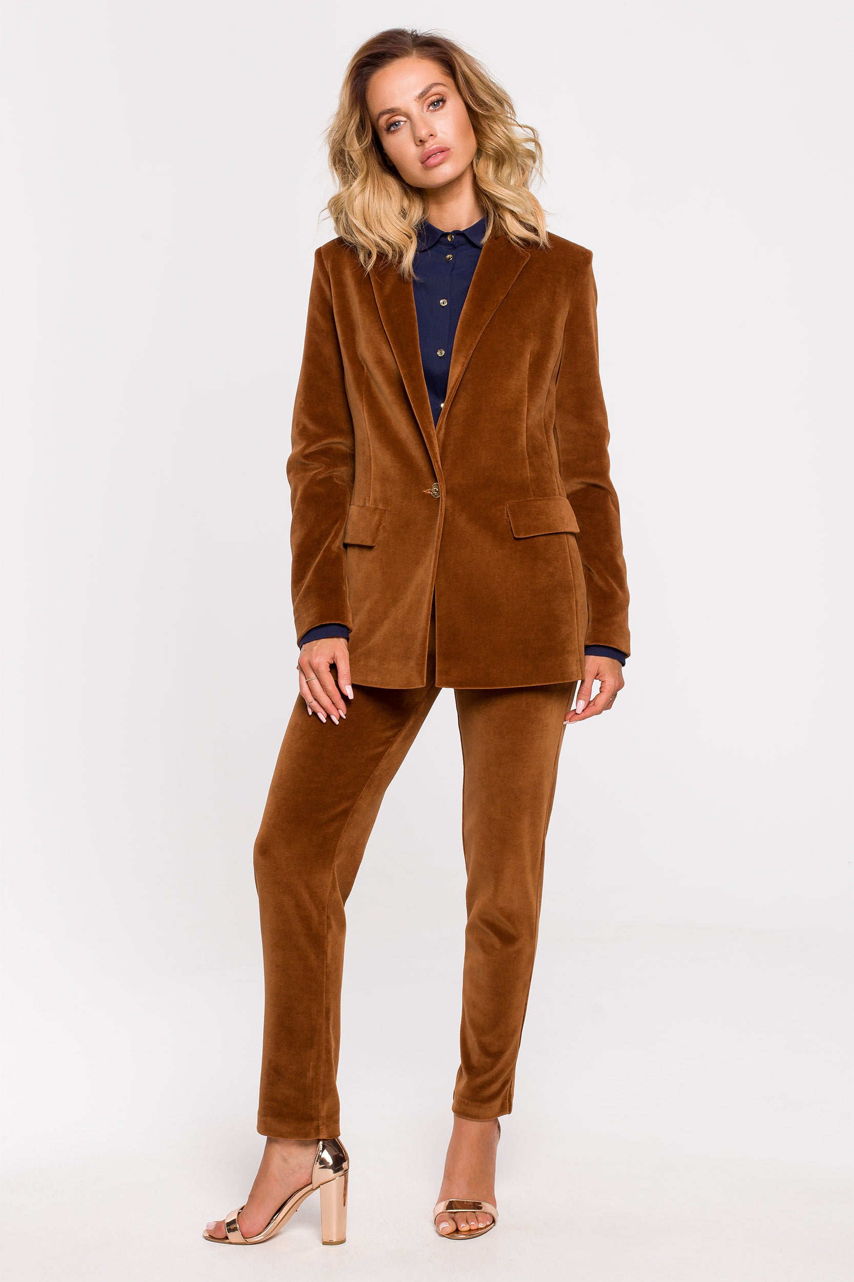 Burnt Orange Velvet Blazer Suit Separate. Our newest addition in the trendy captivating hue of burnt orange. 