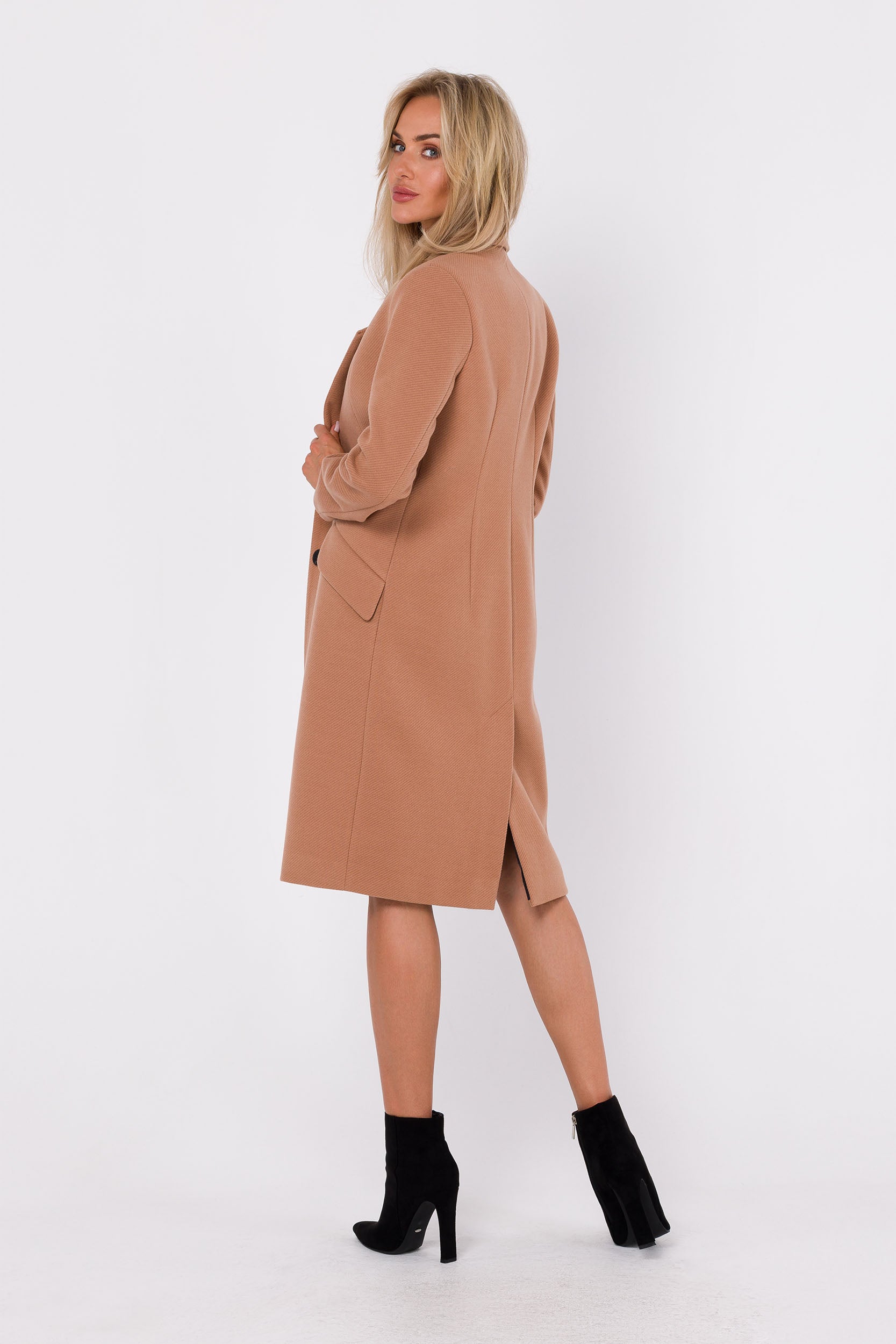 City Coat with Buttons - Modern Urban Mystery - Camel | Strictly In