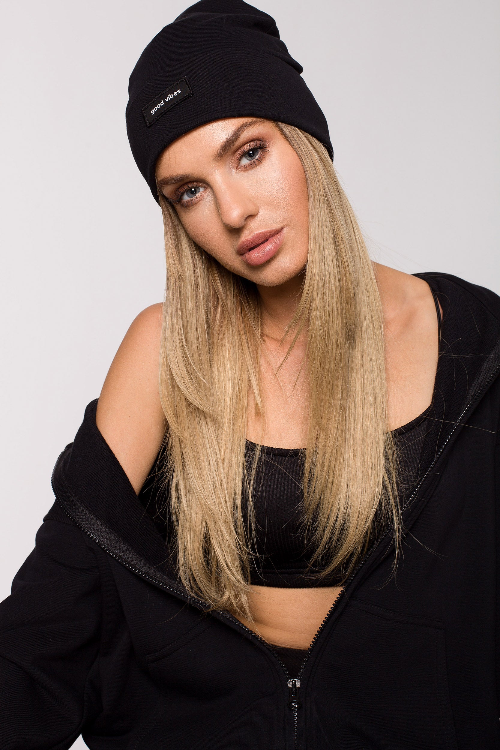 Cotton Beanie | Strictly In | Black