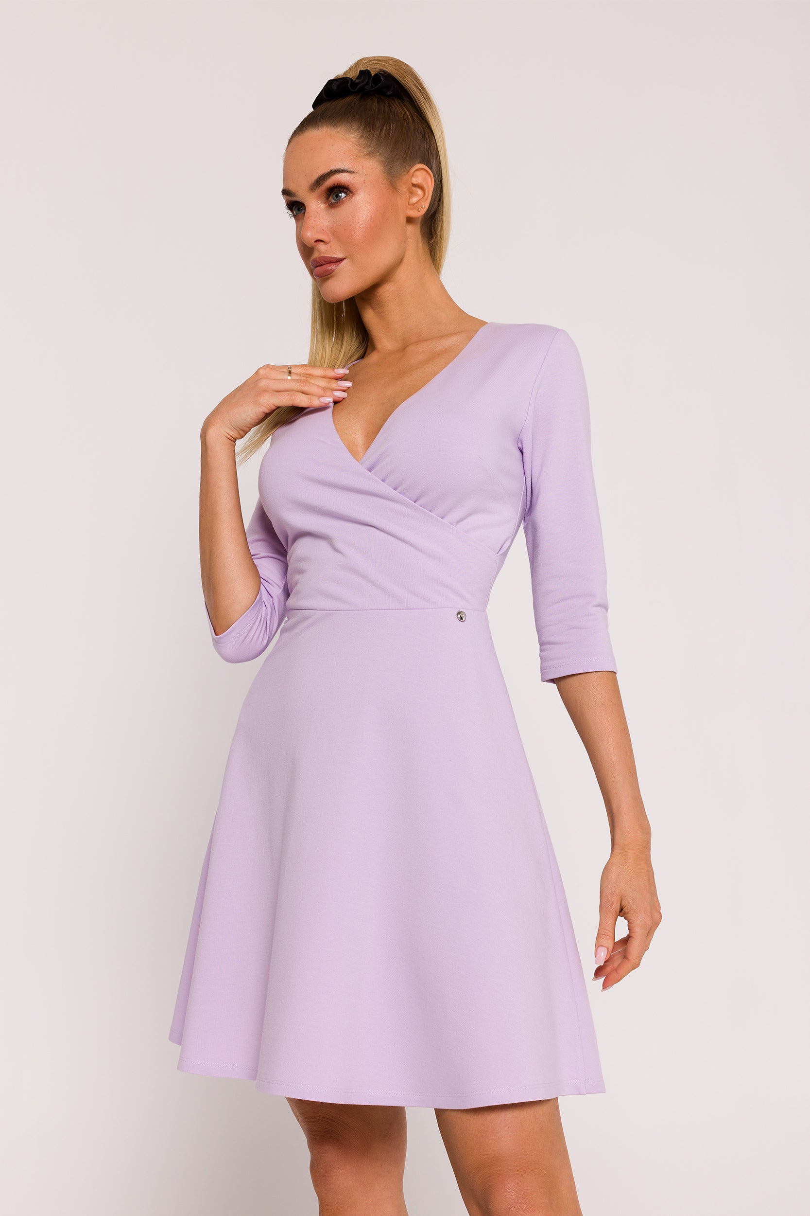 Cotton Mini Dress Lavender