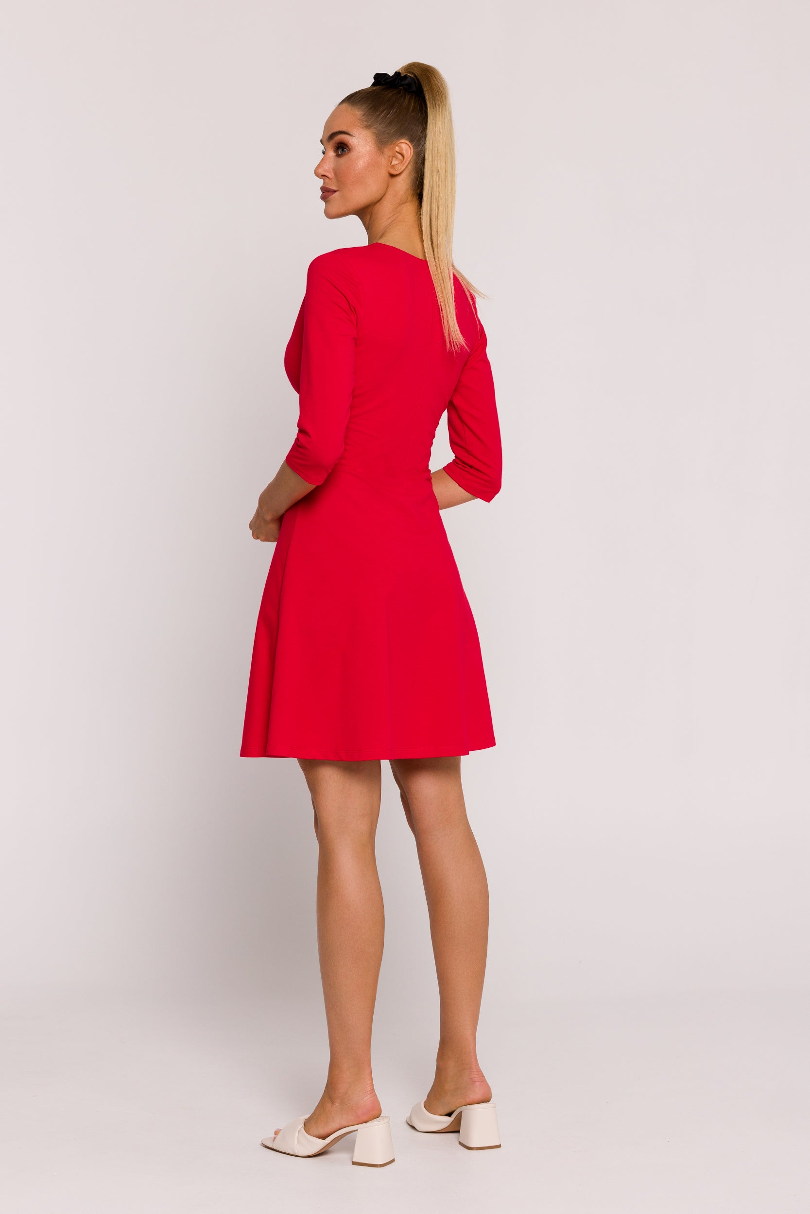 Cotton Mini Dress Red
