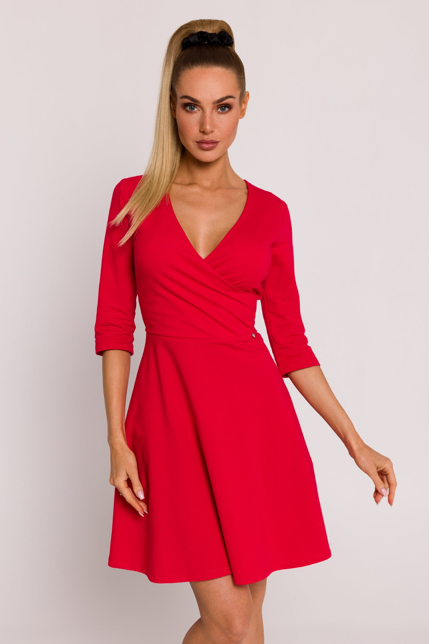 Cotton Mini Dress Red