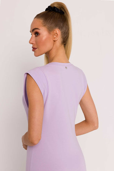 Cut Out Midi Sleeveless Dress Lavender