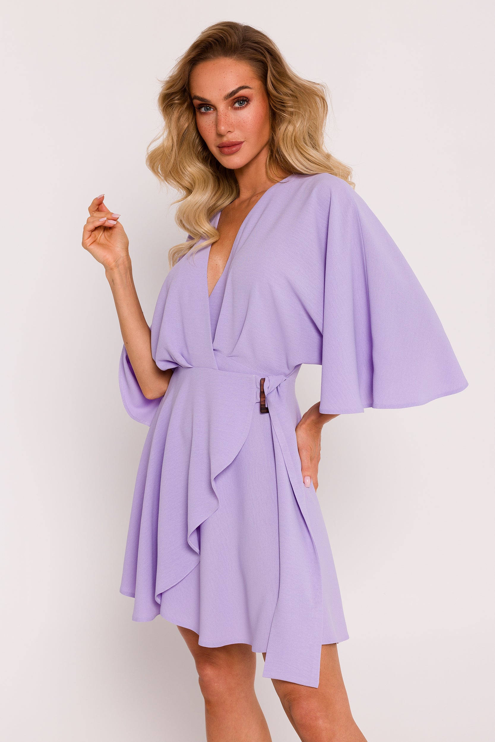 Flared Mini Dress Lavender