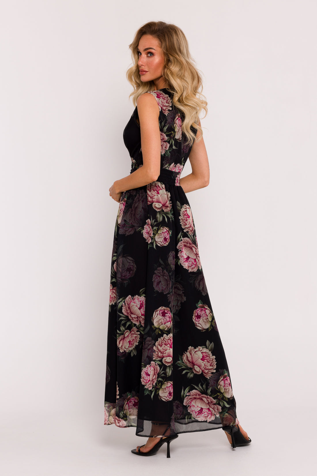 Floral Maxi Dress Black