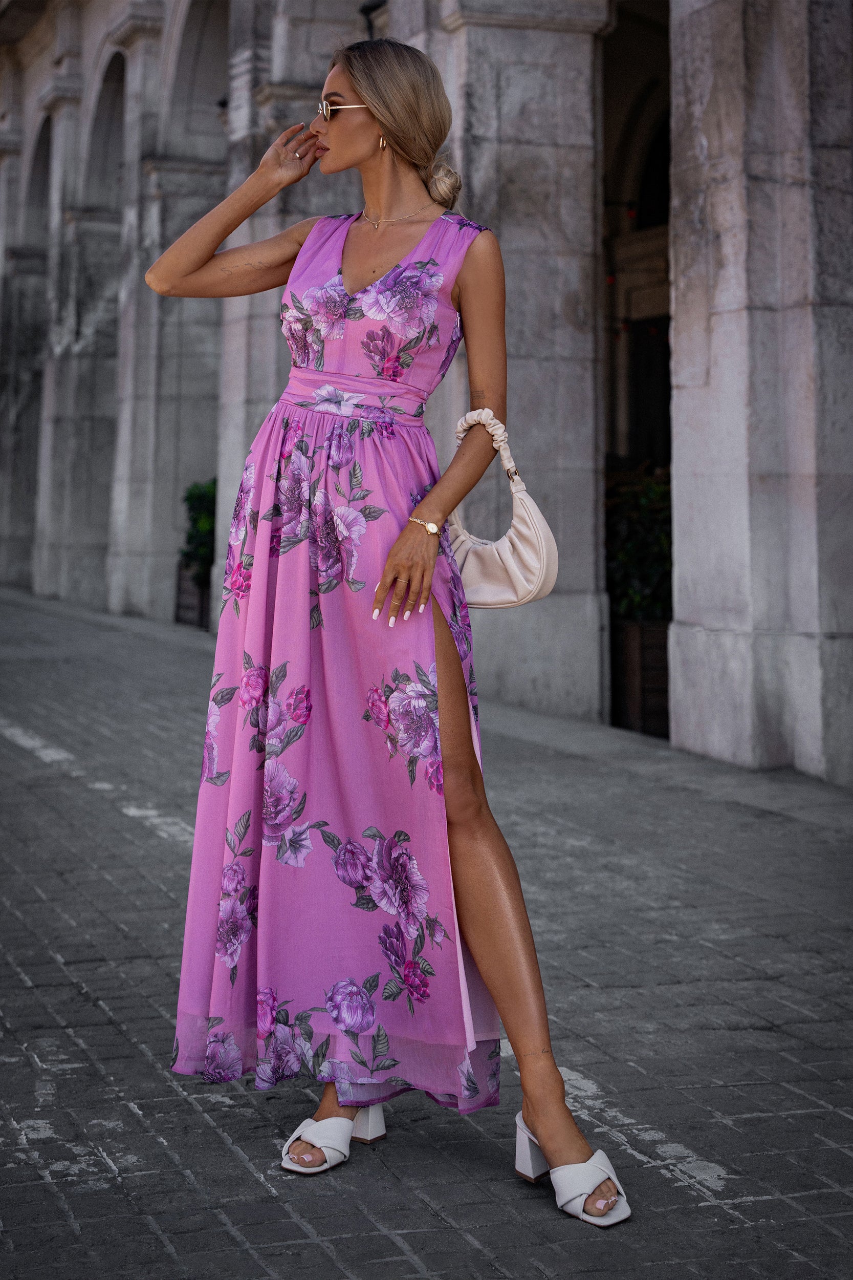 Floral Maxi Dress Pink