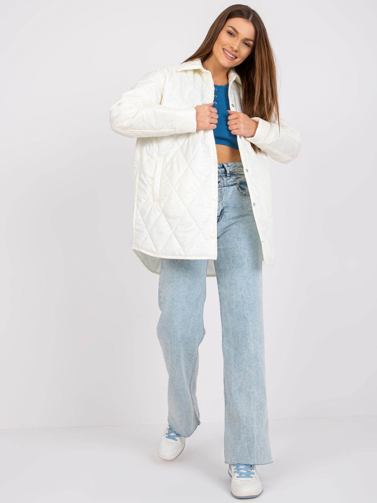 Quilted Jacket Transitional White