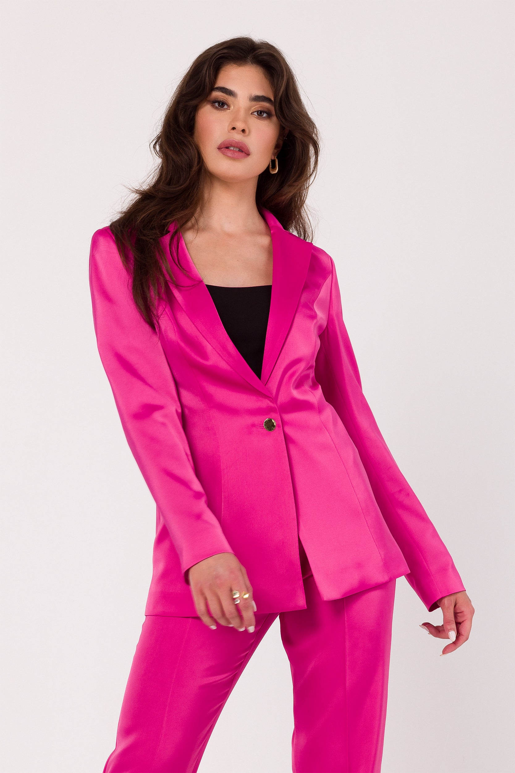 Satin Blazer Suit Separate | Strictly In | Make a style statement this party season with our satin blazer. Wear it solo or pair it with our matching trousers for a chic ensemble.