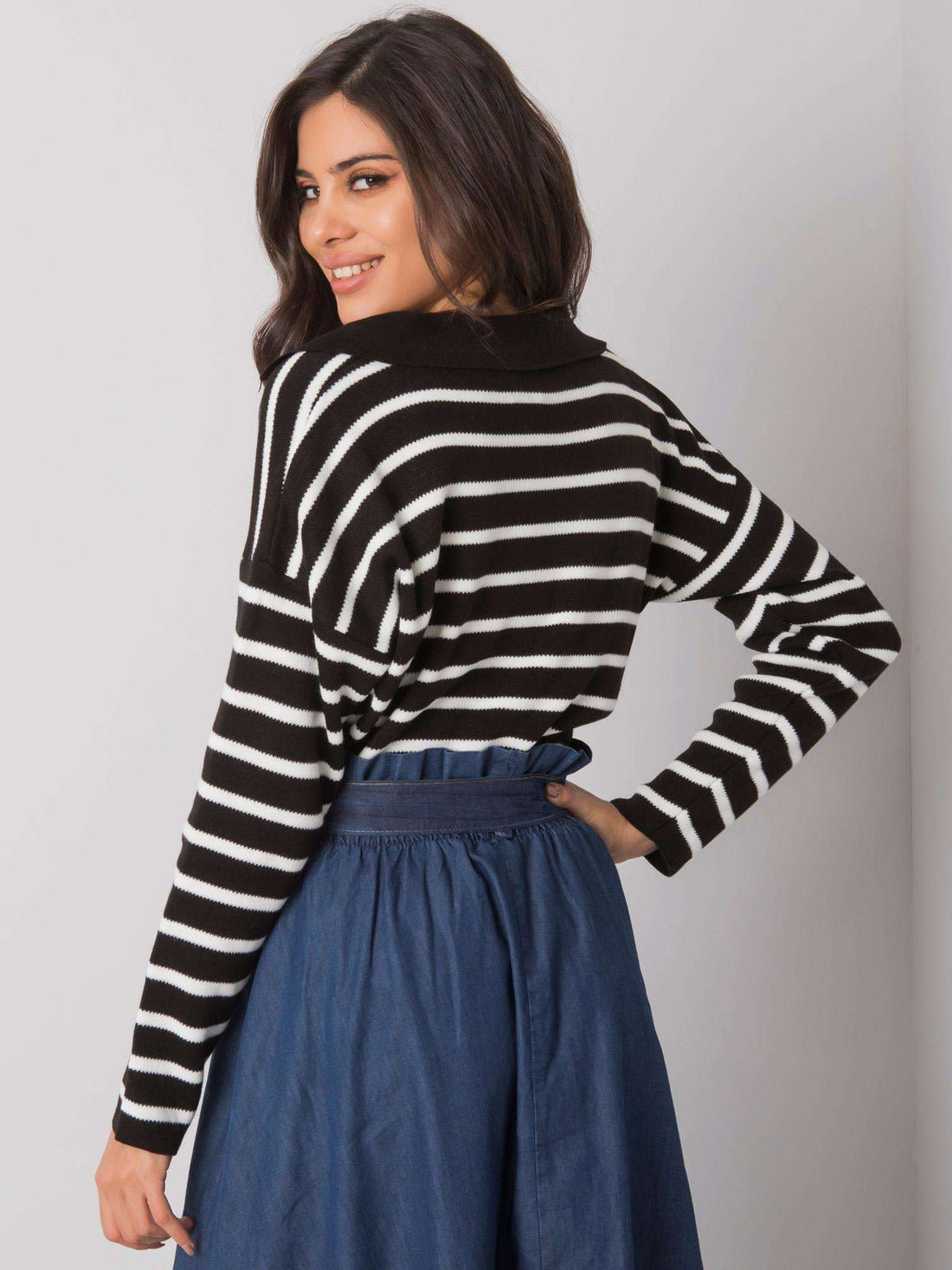 Striped Sweater Black and White