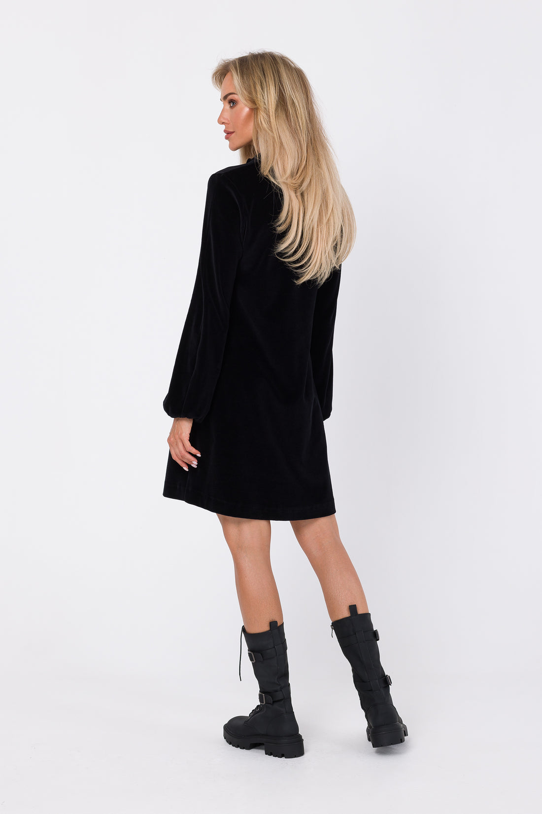 Velvet Mini Dress V-neck | Strictly In | Perfect for casual outings or evening events, pair it with ankle boots for a laid-back vibe or strappy heels for a more polished look. 