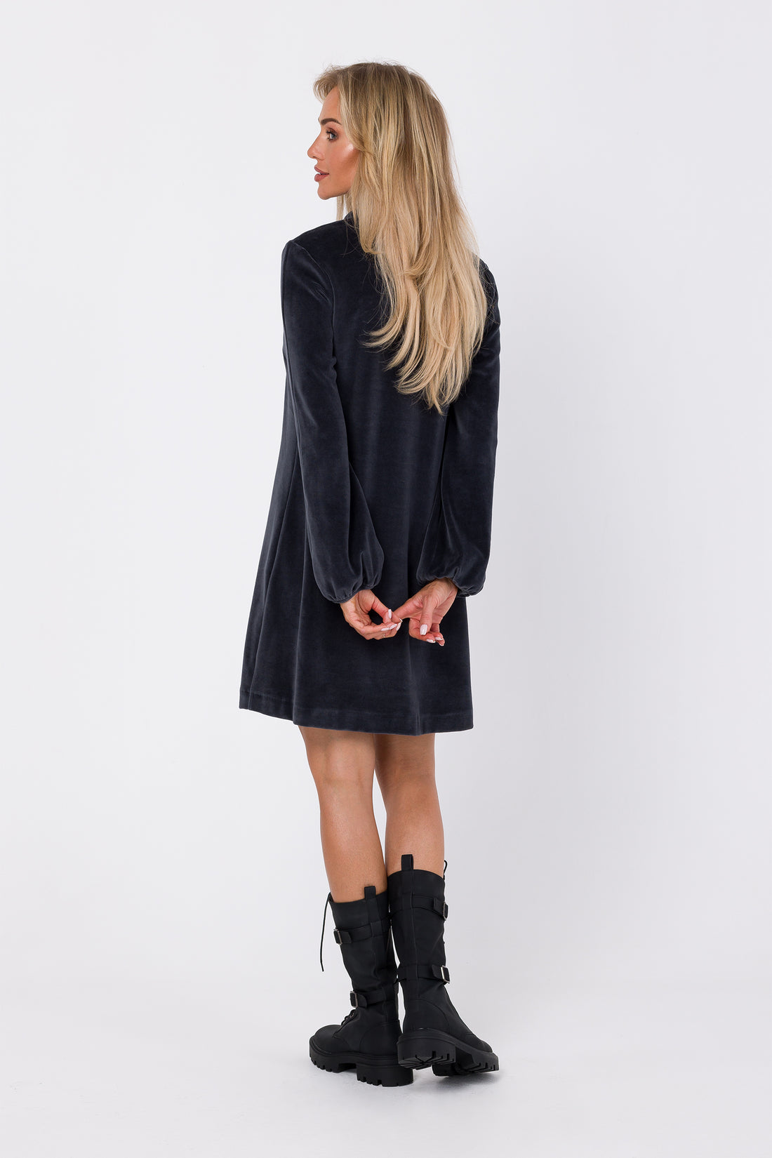 Velvet Mini Dress V-neck | Strictly In | Perfect for casual outings or evening events, pair it with ankle boots for a laid-back vibe or strappy heels for a more polished look.