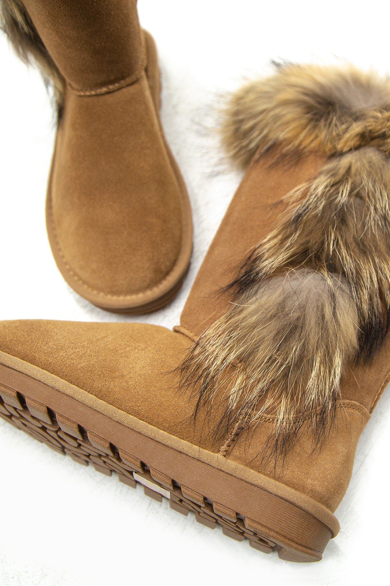 Sheepskin Boots Natural Leather with Fur