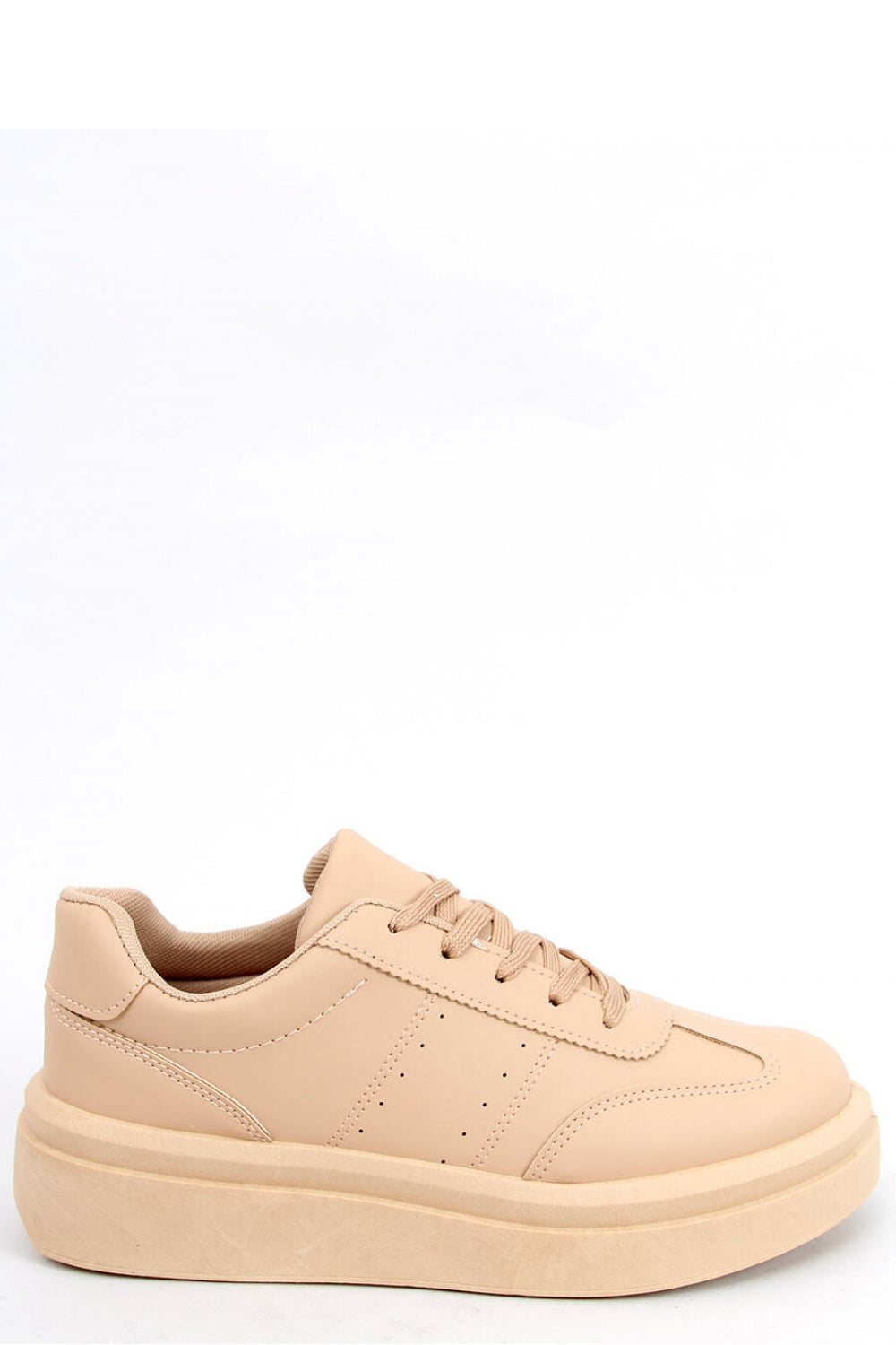 Beige Lace-up Sneakers