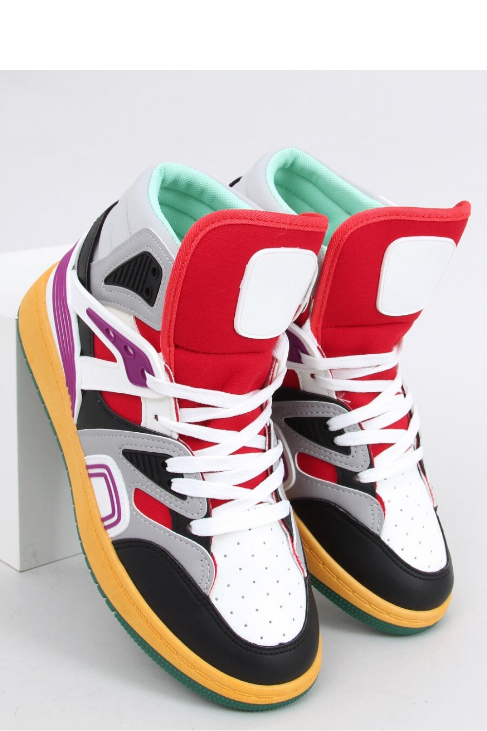 Lace-up Multi Coloured Ankle Sneakers