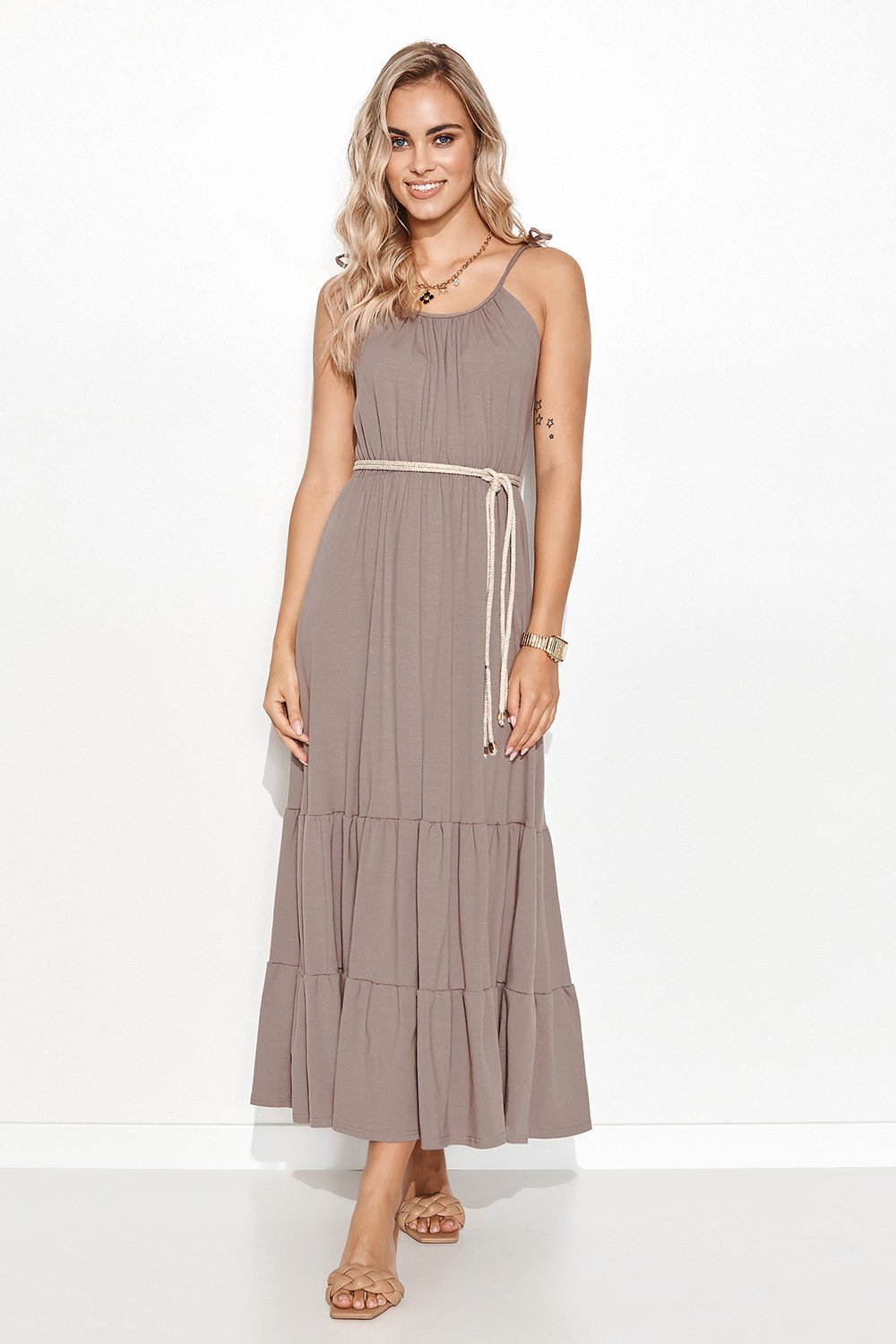 Maxi Dress with Rope Belt