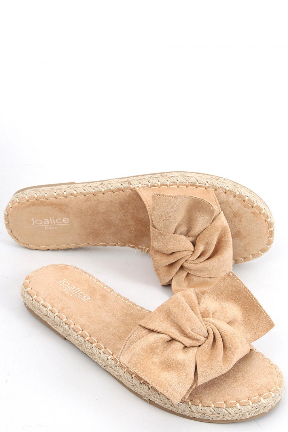 Suede Bow Flat Sandals