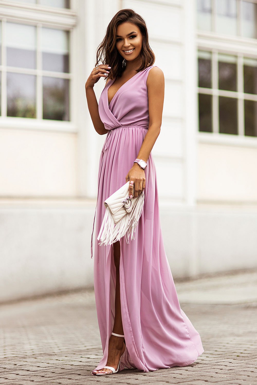 Bridesmaid Dress Maxi Plus Sizes Pink