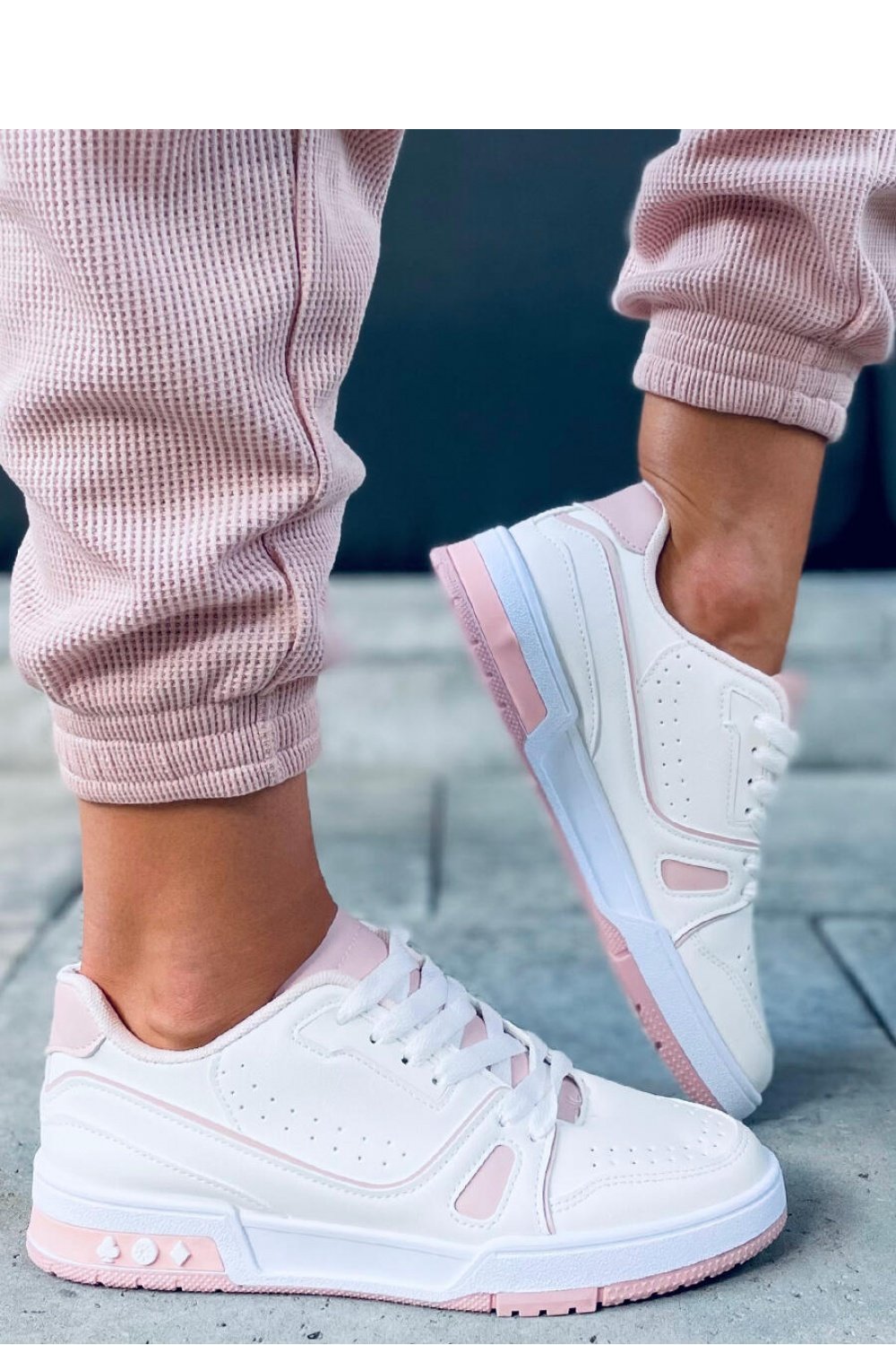 Classic Cut Pink White Sneakers