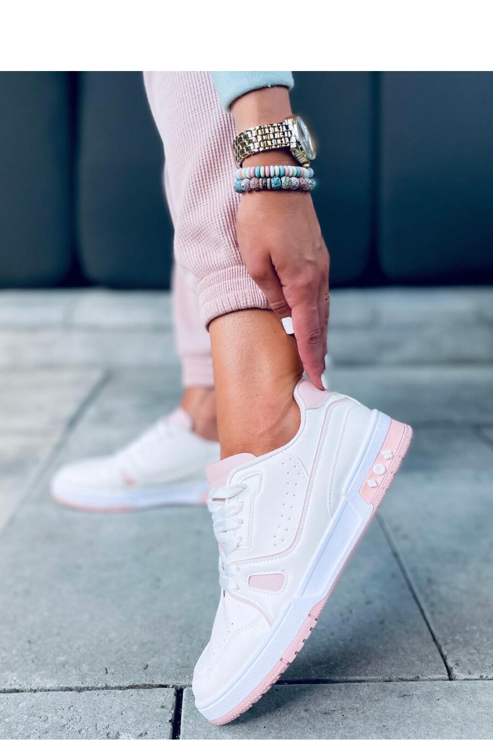 Classic Cut Pink White Sneakers