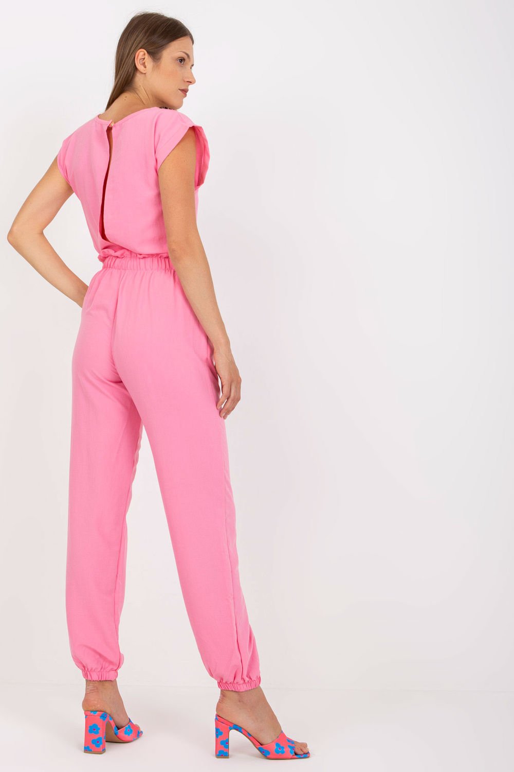 Two Piece Set Pink Open Back