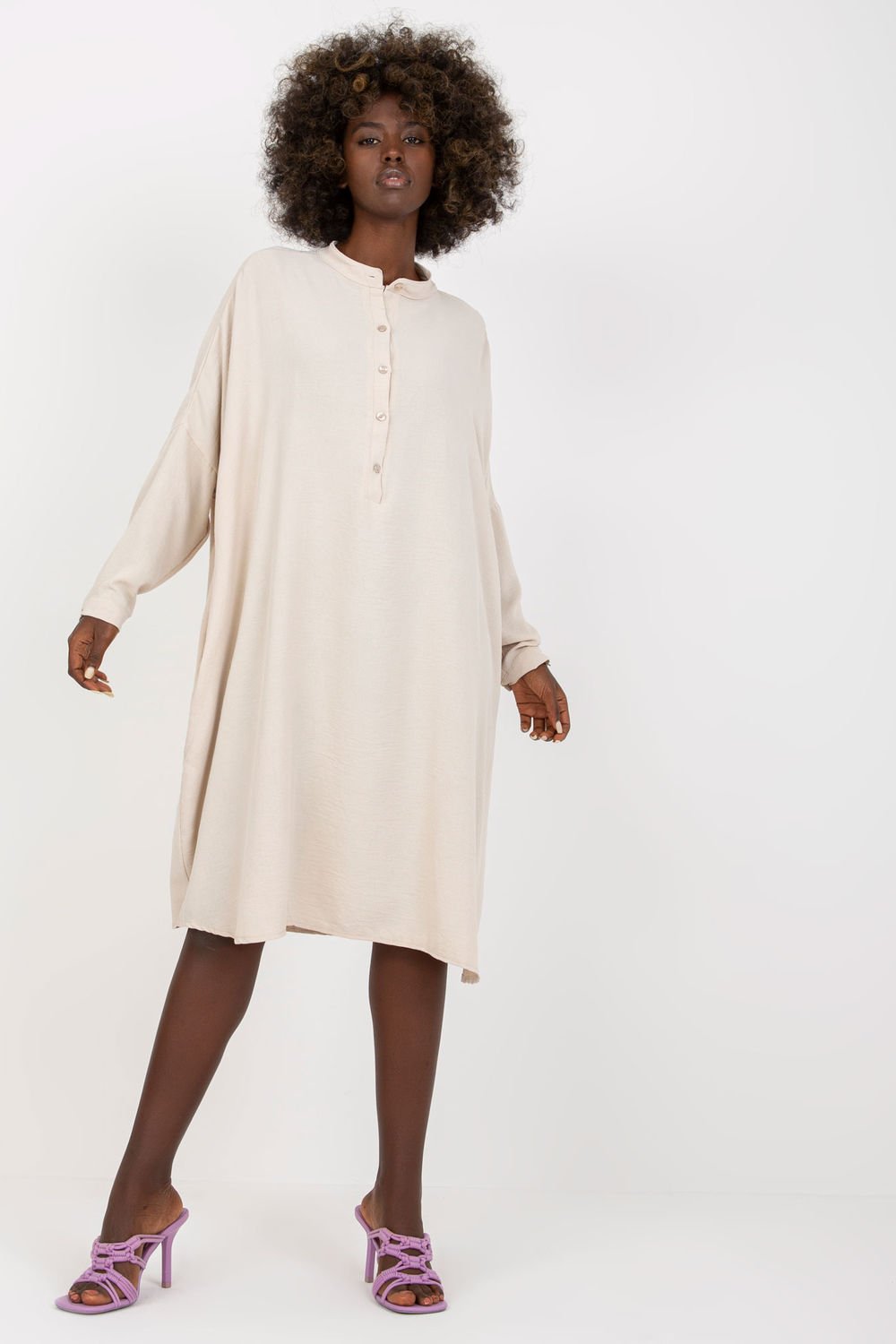 Relaxed-fit Loungewear Dress with Buttons