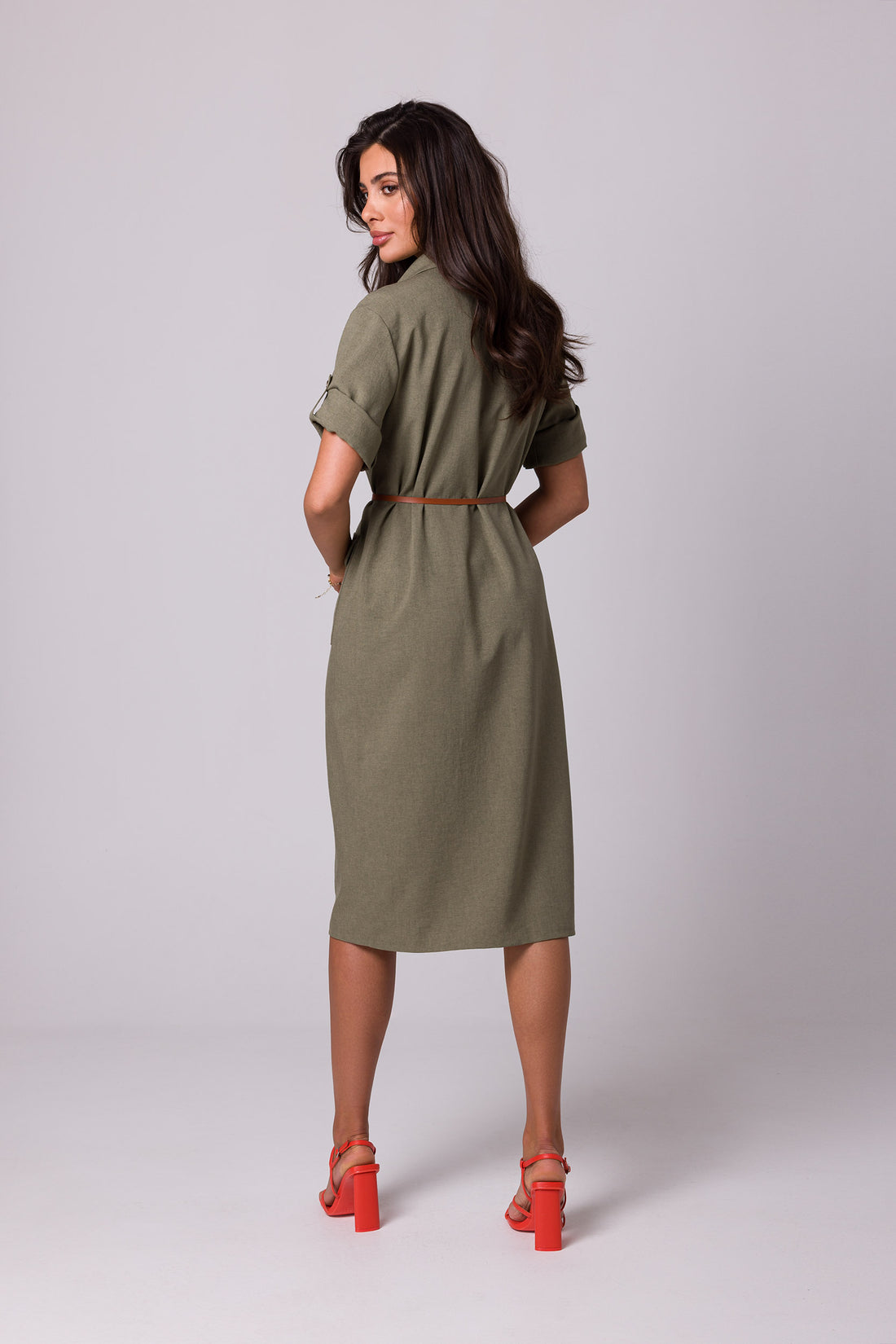 Safari Dress with Pockets And Belt
